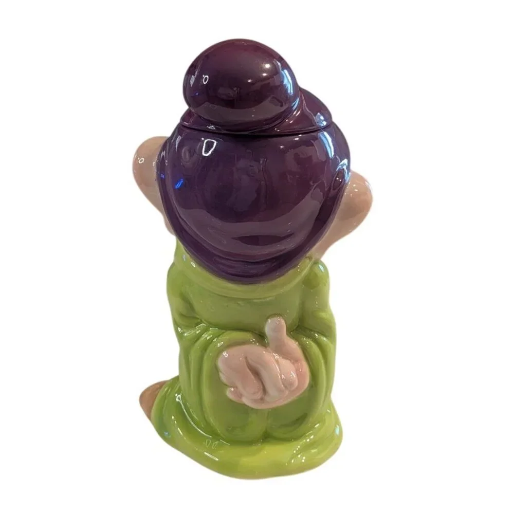 Vintage Disney Dopey Ceramic Cookie Jar by Treasure Craft Snow White Seven Dwarf - Picture 8 of 16